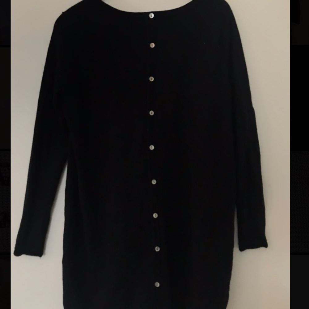 cynthia Rowley wool sweater with button down back